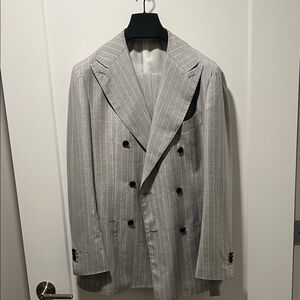 Classic Gray Pinstripe Men's Suit